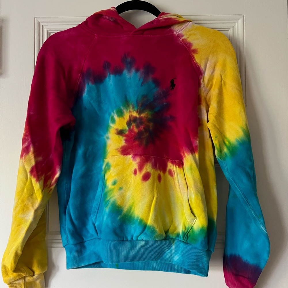 Polo Ralph Lauren cropped tie dye hoodie. Size S.